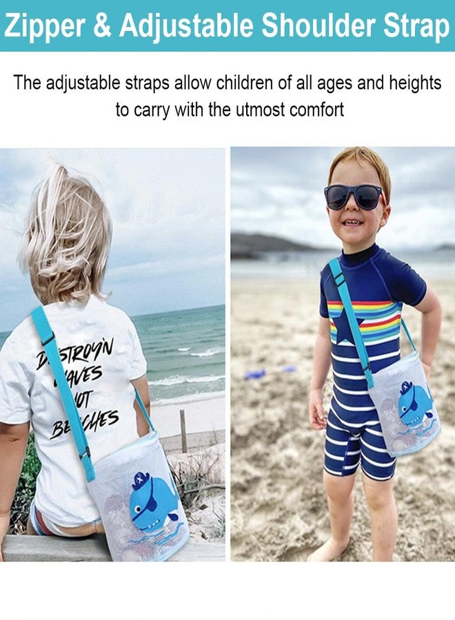 Hiflyer Seashell Mesh Bags with Zipper, Shell Bag Mesh Bag with Zipper for Sand Toys, Sand Bags for Seashell Toys, Beach Must Haves for Kids Beach Essentials (Crab) - Image 3