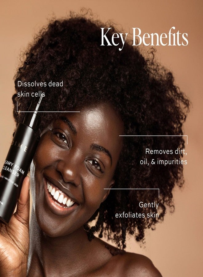 DIME Beauty Creamy Foam Cleanser, Foaming Face Wash, Daily Salicylic Acid Facial Cleanser for Oily Skin, 4 oz / 120 m - Image 3