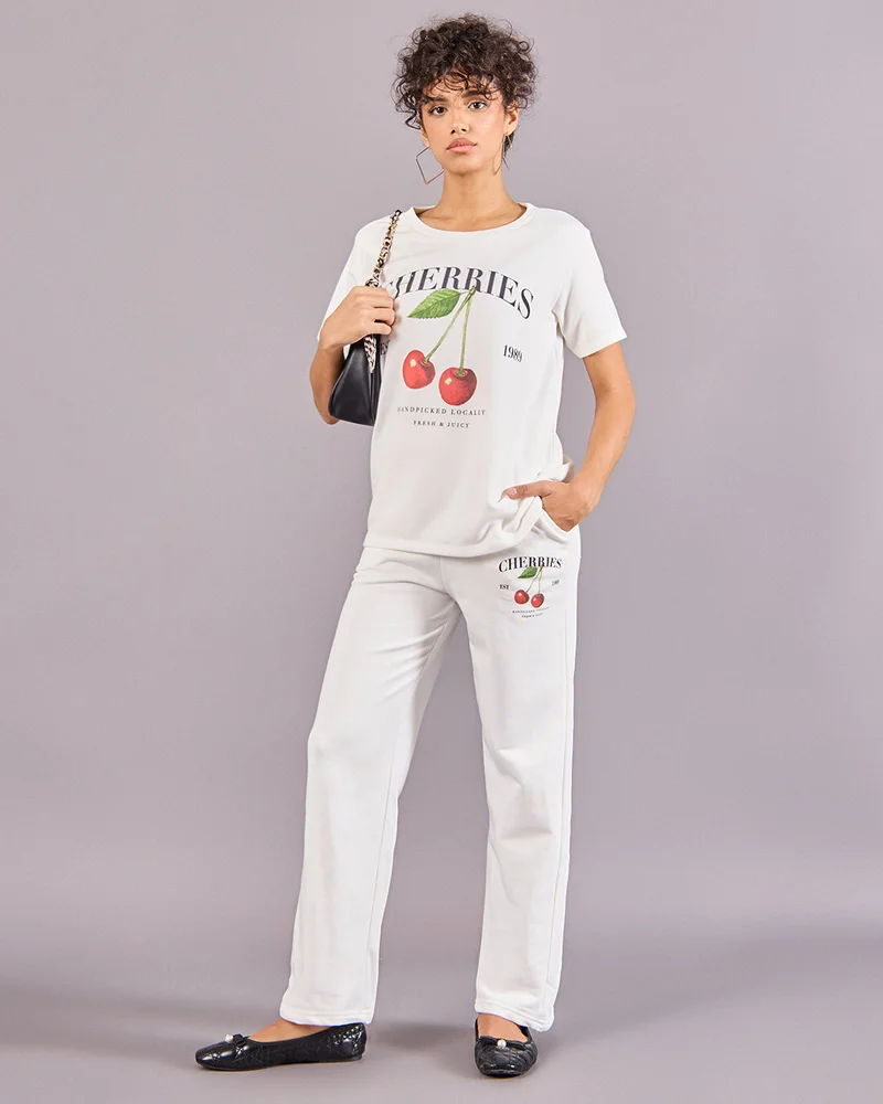 Redtag Women White Wide Leg Active Pants