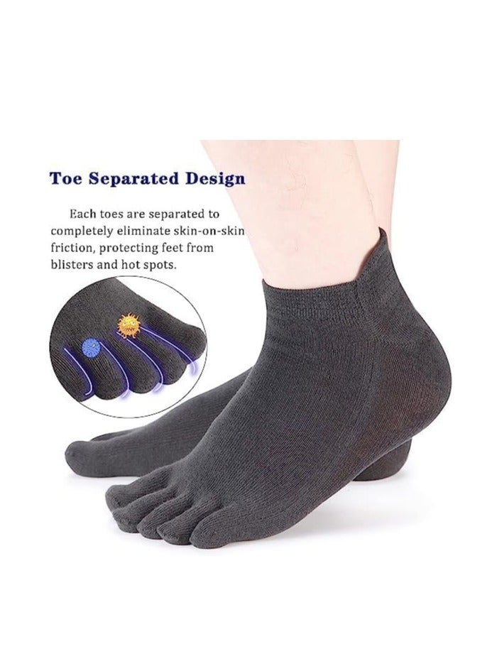 سجن سفما إصبع القدم الجوارب لا تظهر تشغيل خمسة أصابع الجوارب للرجال والنساء 4 أزواج - Image 4