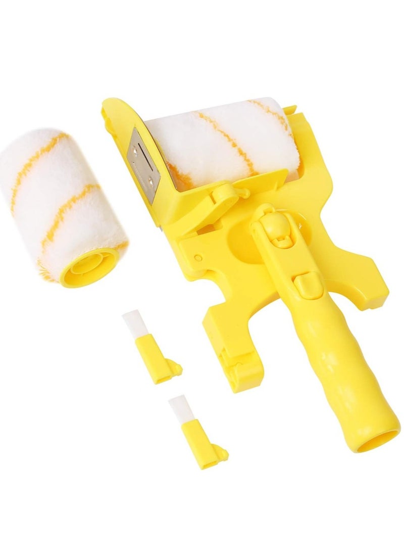 KASTWAVE Paint Edger Roller Brush Multifunctional Hand-held Clean-Cut Paint Edger Roller Brush Portable Tool Kit,Pole Mountable Paint Edger with Roller and Brush for Home Room Wall Ceiling Painting  - Image 1