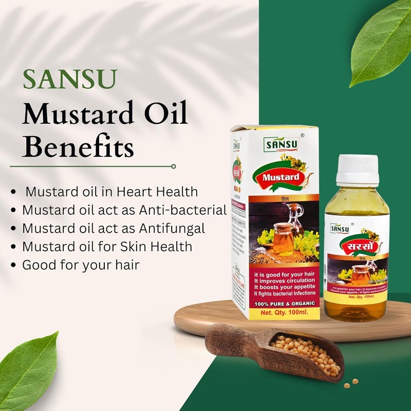 SANSU زيت الخردل سانسو 100 مل عبوة من 3 - Image 2