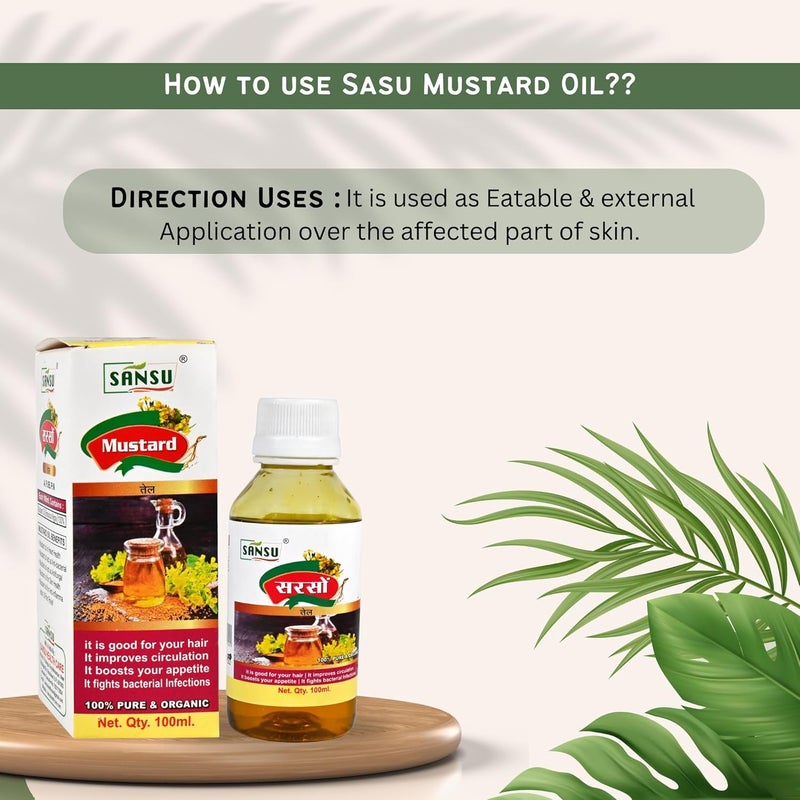 SANSU زيت الخردل سانسو 100 مل عبوة من 3 - Image 5