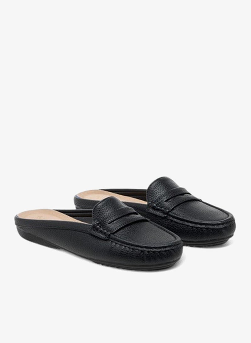 Le Confort Women Textured Slip-On Mules with Cut-Out Detail - Image 3