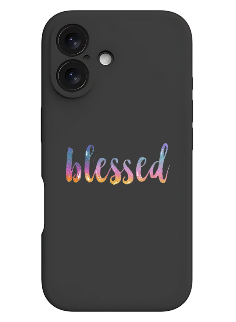 Theodor Protective Slim Fit Case Liquid Silicone Cover with Full Body Protection Anti-Scratch Shockproof Case For Apple iPhone 17 (Black) Blessed - Image 1