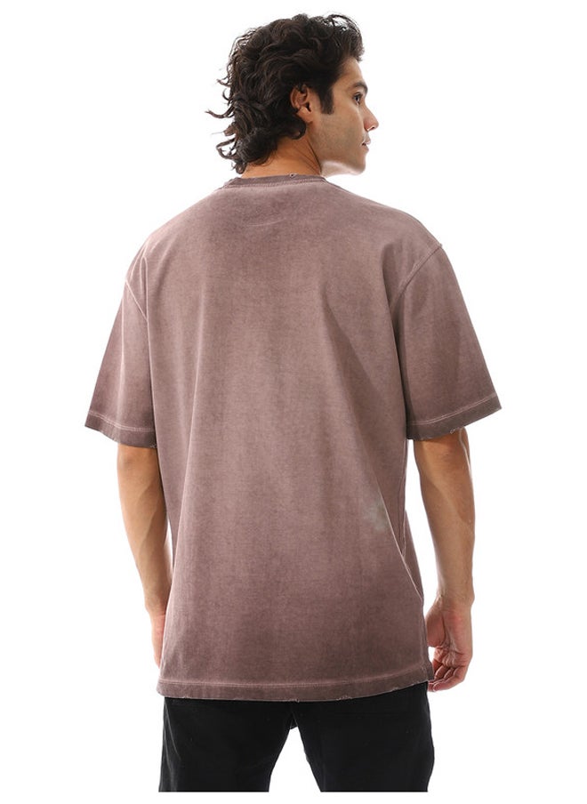 WHITE RABBIT - Printed Deep Taupe T-Shirt - Image 1