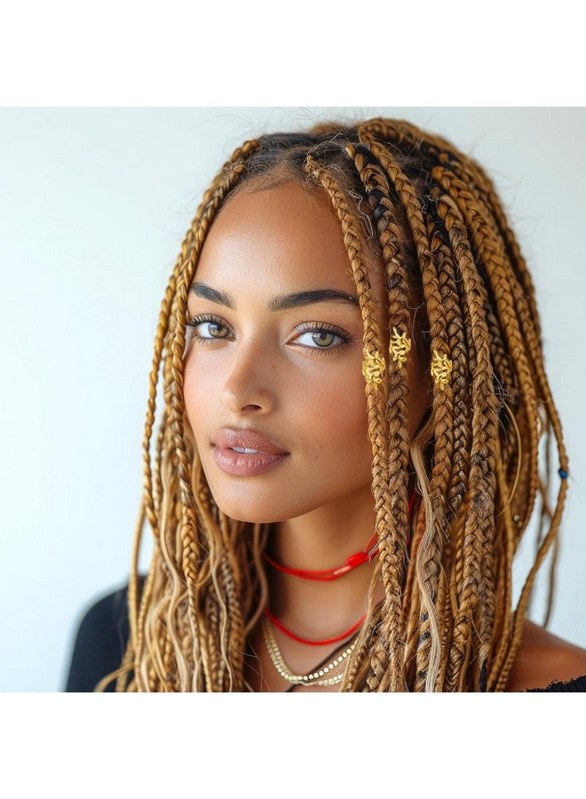 مولين مجموعة مجوهرات شعر ذهبية من مولين، مكونة من ١٠٠ قطعة، وأساور شعر للضفائر، ومشابك شعر للضفائر، وحلقات شعر ذهبية، ودلايات شعر قابلة للتعديل للضفائر، وإكسسوارات ضفائر شعر للنساء والرجال. - Image 3