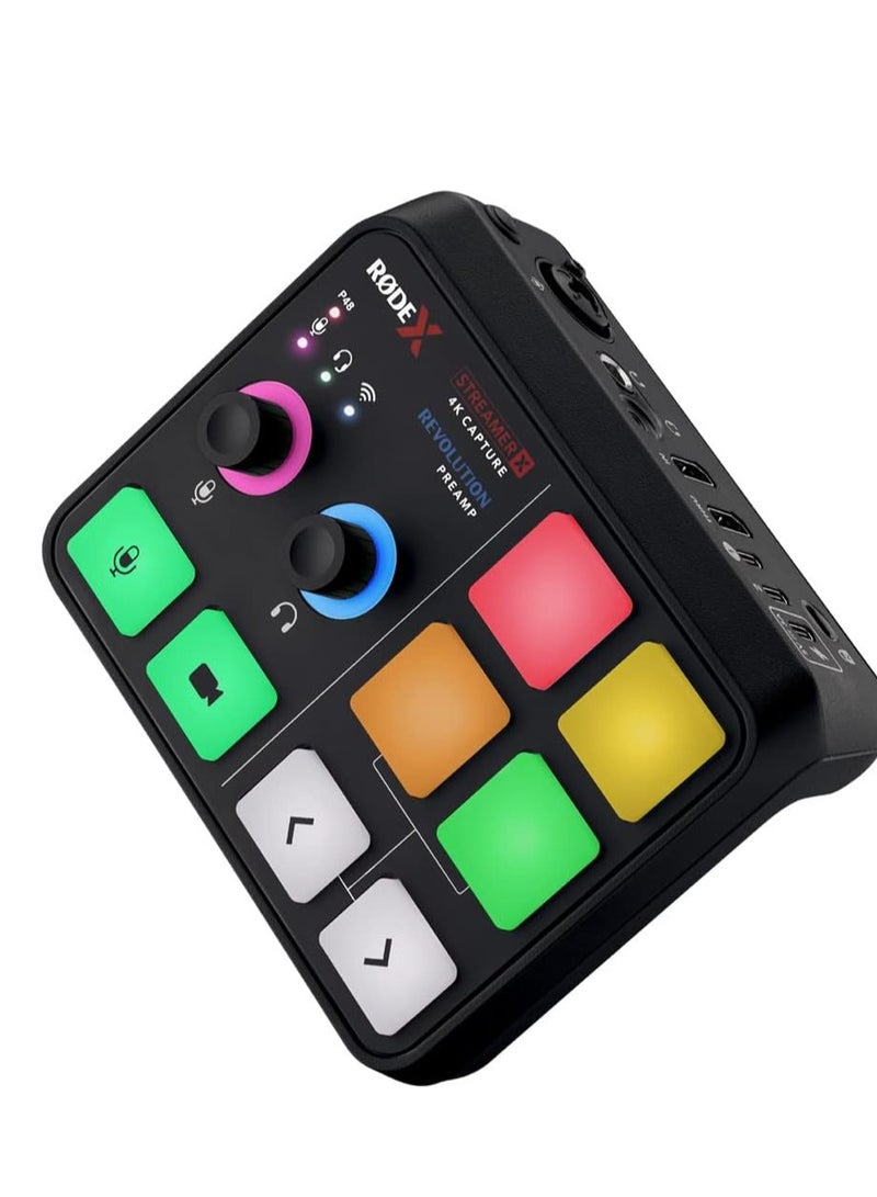 رود RODE X ستريمر X واجهة صوت احترافية متكاملة وبطاقة التقاط فيديو بدقة 4K مع توصيل XLR و HDMI و TRRS للبث والألعاب وإنشاء المحتوى - Image 1