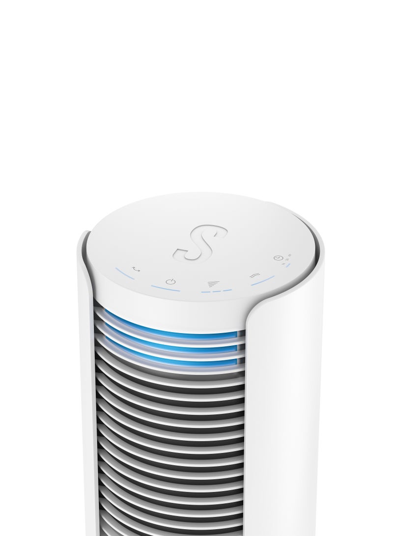 Stadler Stadler Form Swiss Design Tower Fan Peter with Remote Control and Easy Touch Panel Swing Mode with 3 Speed Levels Timer and Swivel Function Slim Design White 2 Years Warranty plus Local Support  - Image 5
