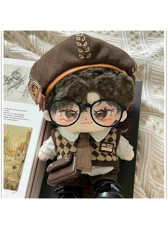 Arabest 20cm Plush Doll Clothes Hat Shirt Vest Pants Tie Backpack Glasses Mailman Set 8in Doll Accessories Dress Up  - Image 4
