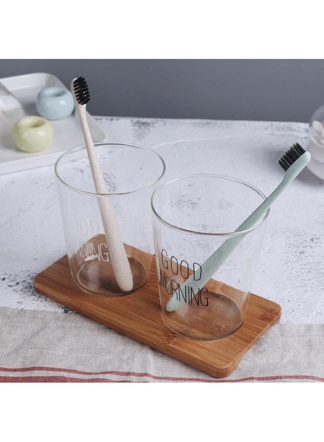 JAJALIN Jajalin Simple Glass Mouthwash Cup, Toothbrush Cup, Washing Cup, Couple's Cup, Creative Minimalist Transparent Toothbrush Cup, Single Pack - Image 5