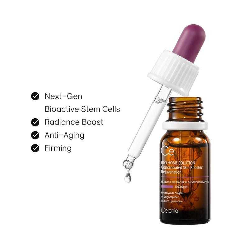 CELINO سيروم مضاد للشيخوخة مركز من خلايا جذعية حيوية من CELONIA لحل مشاكل البشرة المنزلية، أمبولات 10 مل، للبشرة، الببتيدات، للتجاعيد الدقيقة، ندبات حب الشباب، تصحيح البقع الداكنة وتقليل الاحمرار - Image 2