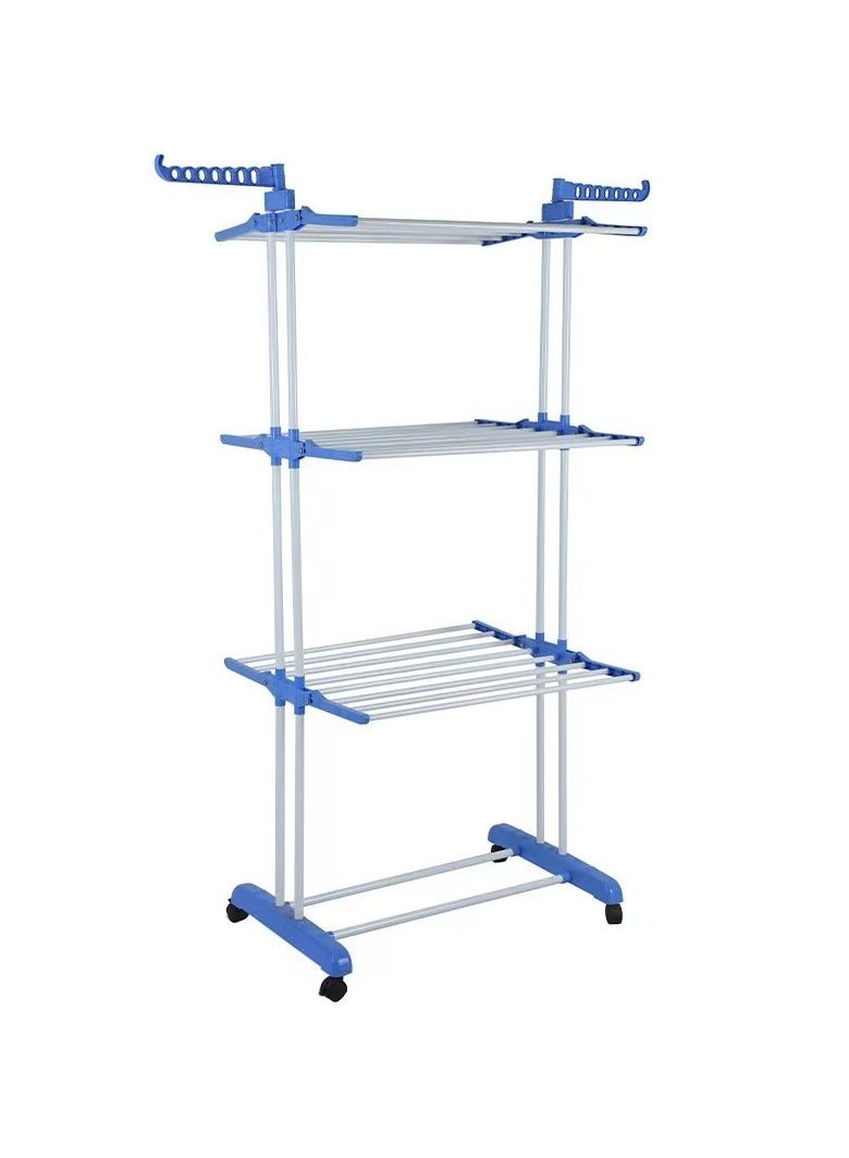 Three layer stainless steel multi-color hanger 172x126x64cm blue - Image 3