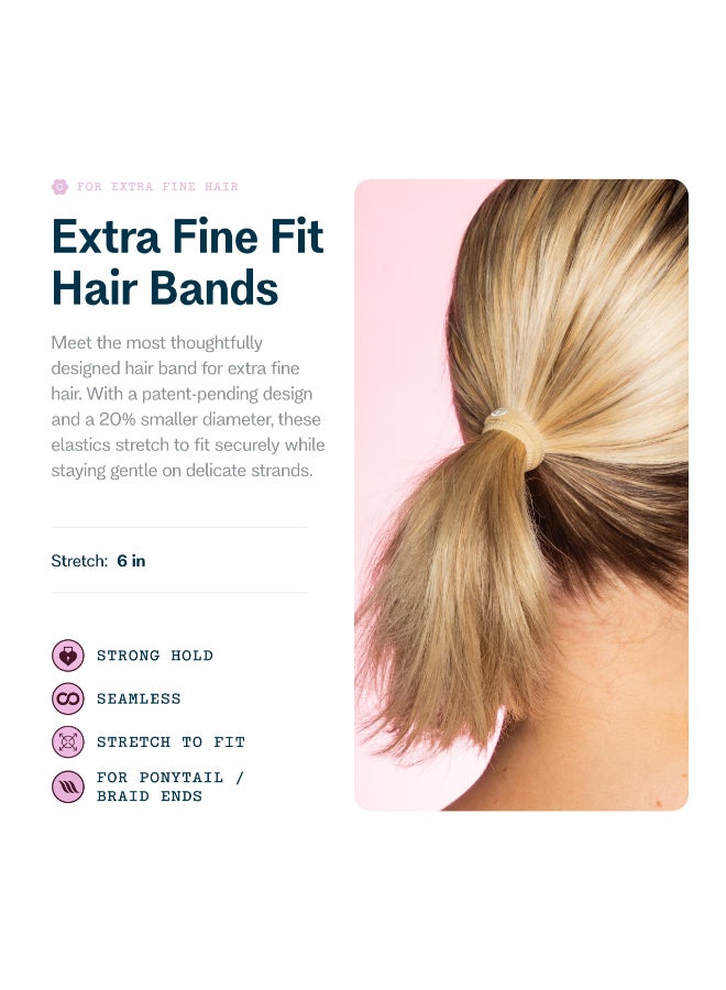 Gimme Beauty XFine Hair Bands SlimFit Elastic Ties for Extra Fine Hair NoDent GentleGrip Ponytail Holders for AllDay Comfort 20 Pack Blonde - Image 4
