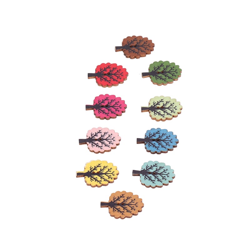 100Pcs Craft Buttons Premium Wood Safe Highly Durable Unique Design Wide Application Wooden Buttons for Sewing DIY - Image 1