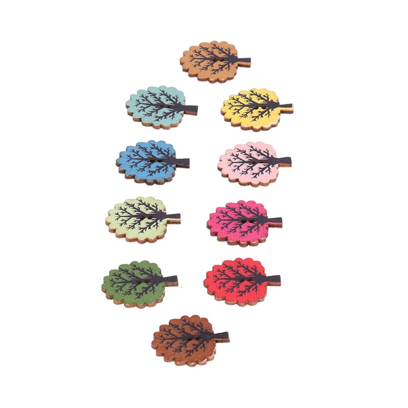 100Pcs Craft Buttons Premium Wood Safe Highly Durable Unique Design Wide Application Wooden Buttons for Sewing DIY - Image 5