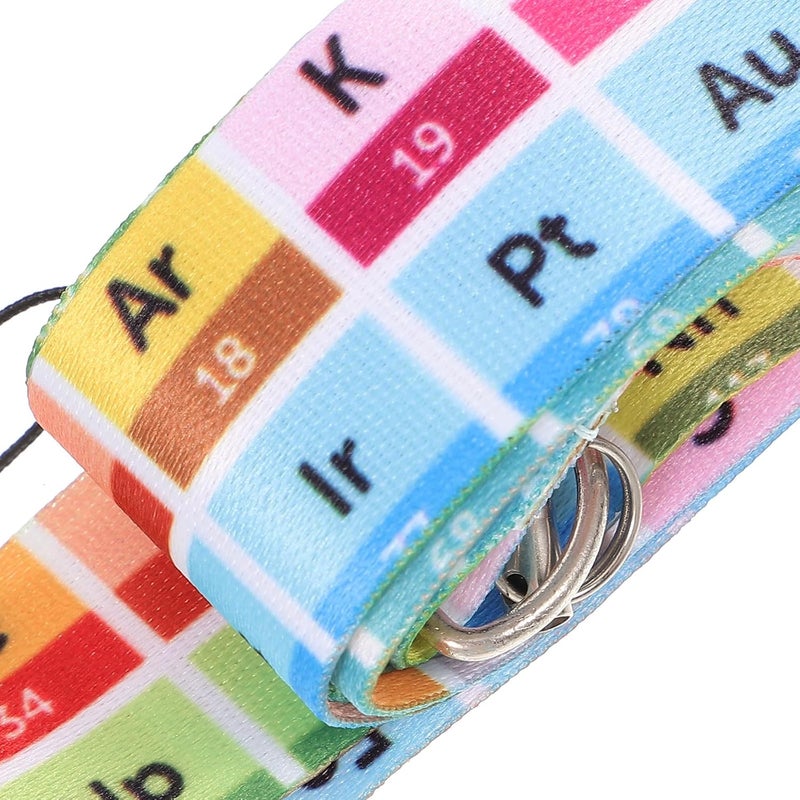 CALLARON 2pcs Educational Chemistry Lanyards for Cell Phone and Id Badge, Detachable Keychain Strap with Periodic Table Design for Science Teachers and Students - Image 3