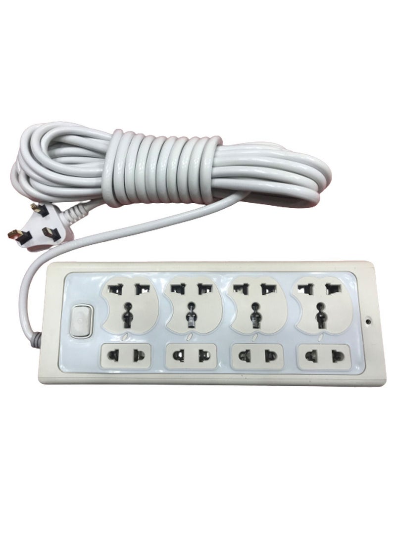 Generic - 3-Pin Multipurpose Power Socket Extension With 4 Sockets, 5 metre wire - Image 1