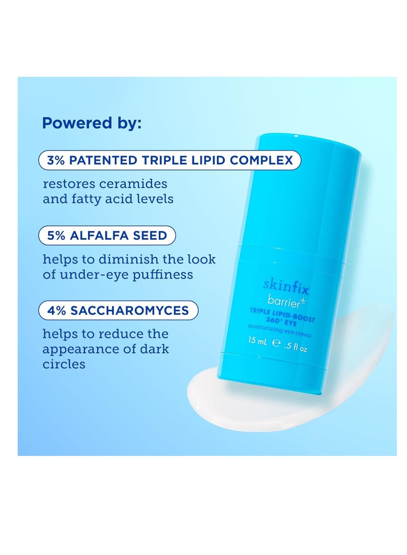 Skinfix Skinfix Barrier+ Triple Lipid-Boost 360° Eye Cream: Targets Dark Circles, Puffiness, and Fine Lines Around Eyes and Lids, Clinically Proven to Brighten and Refresh Eyes, 0.5 oz  - Image 2