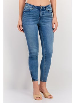 VERO MODA Women Regular Fit Washed Denim Jean, Blue  - Image 1