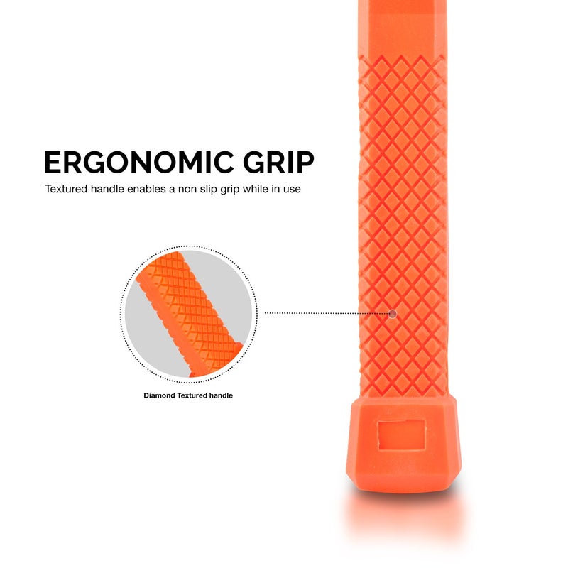 Neiko 02846A 1 LB Dead Blow Hammer, Neon Orange I Unibody Molded | Checkered Grip | Spark and Rebound Resistant - Image 4