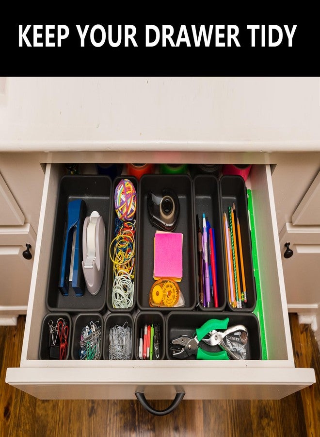 AUTOHJ [𝐔𝐩𝐠𝐫𝐚𝐝𝐞𝐝] 𝟔𝟓 𝐏𝐂𝐒 Tool Box Organizer Tray 𝟓 𝐒𝐢𝐳𝐞𝐬 Desk Drawer Organizers Garage Storage Toolbox Divider Trays for Tool Chest Cart Cabinet Workbench Hardware Organization - Image 5