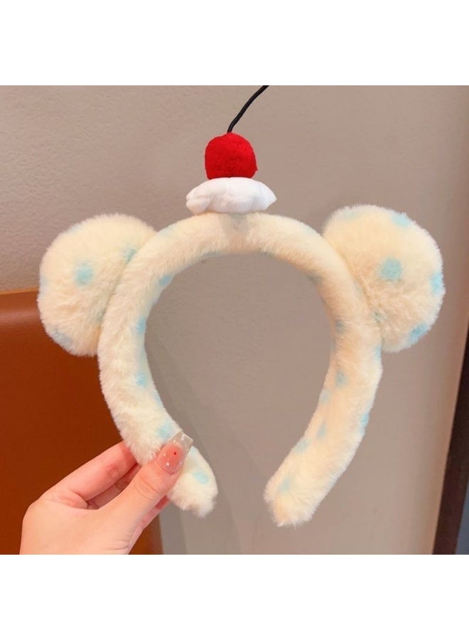 Cute plush headband for women, perfect for wearing outdoors