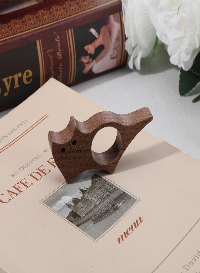 Tyqour Cat Book Page Holder Wooden Thumb Book Opener Holder for Reading Wood Thumb Page Holders Gifts Accessories for Reading Lovers - Image 5
