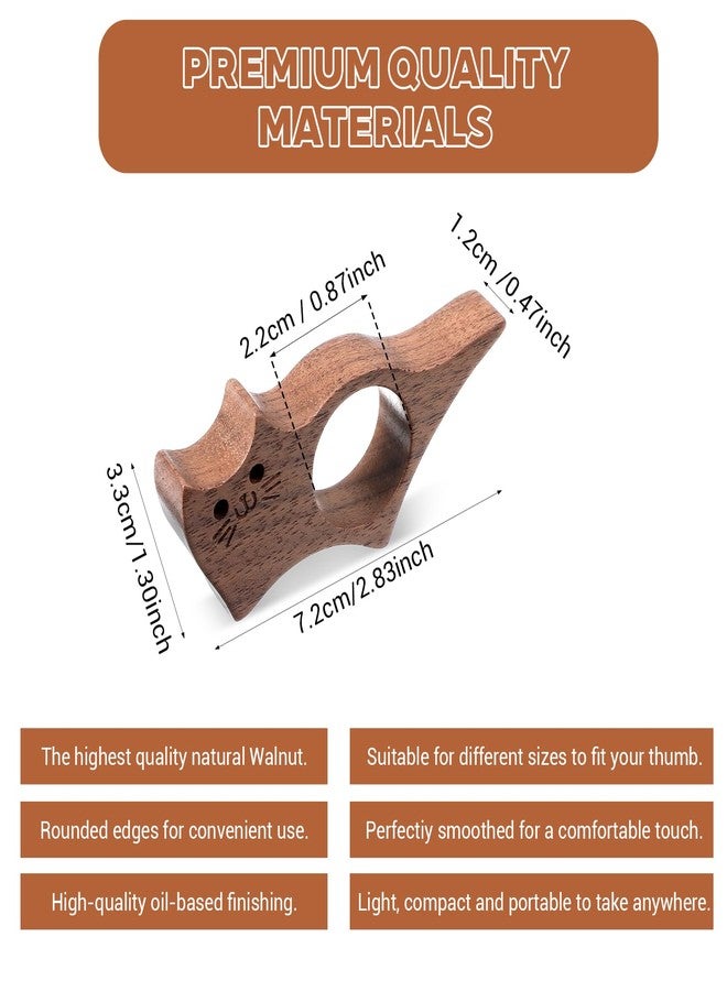 Tyqour Cat Book Page Holder Wooden Thumb Book Opener Holder for Reading Wood Thumb Page Holders Gifts Accessories for Reading Lovers - Image 3