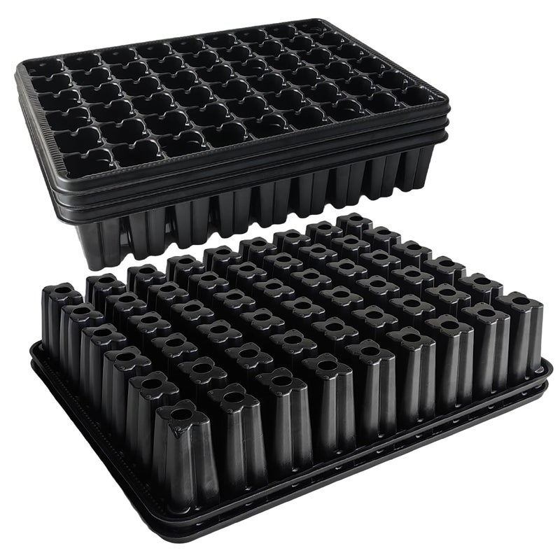 RooTrimmer 54 Cell Seed Starter Trays, 2.8" Deep Plug Tray Seedling for TD377 Nursery Tray, Super Thick Reusable Trays for Easy Transplantation (11.14inch Ã—14.6 inch, 5-Pack) - Image 1