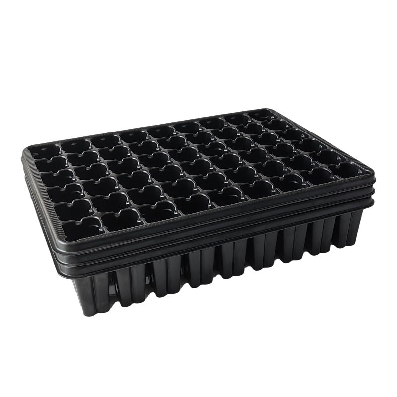 RooTrimmer 54 Cell Seed Starter Trays, 2.8" Deep Plug Tray Seedling for TD377 Nursery Tray, Super Thick Reusable Trays for Easy Transplantation (11.14inch Ã—14.6 inch, 5-Pack) - Image 2