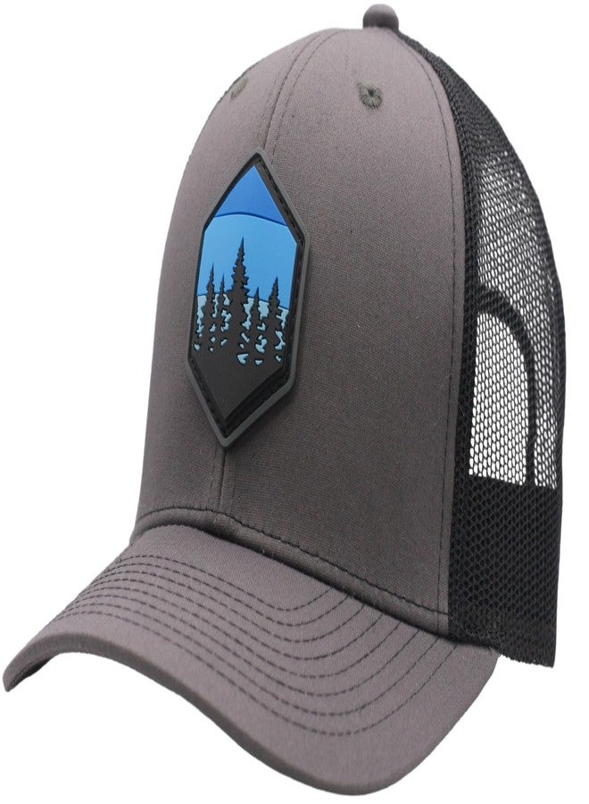 LINDO Trucker Hat - Mountain Sky (US, Alpha, One Size, Graphite/Black wBlue)