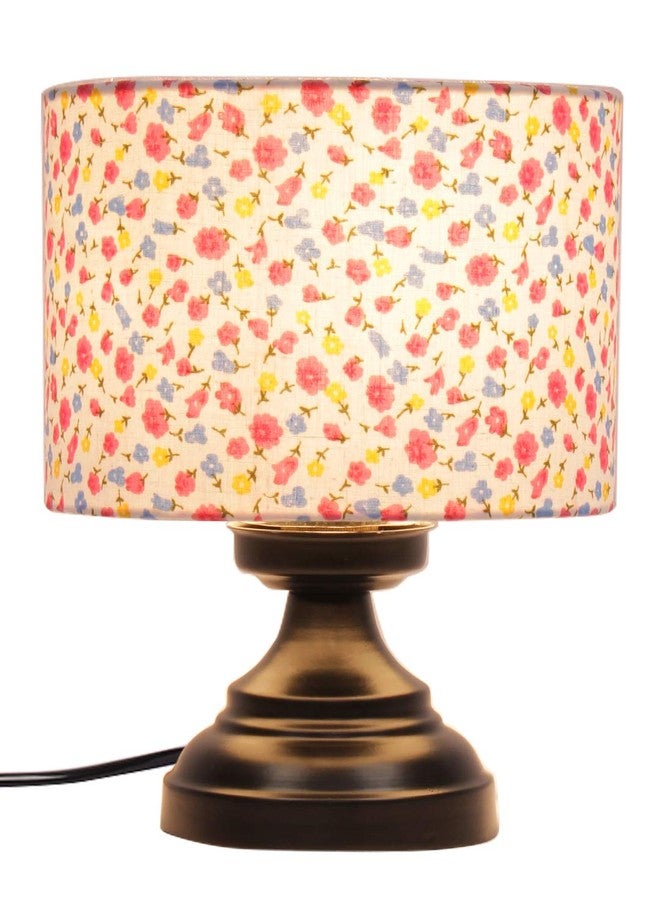 Devansh J166, Multicolor Cotton Shade lamp with Black Base - Image 4