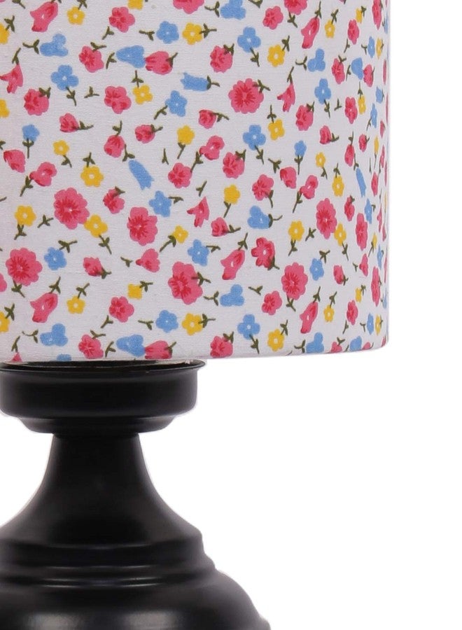 Devansh J166, Multicolor Cotton Shade lamp with Black Base - Image 5