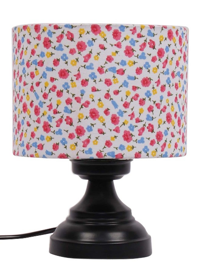 Devansh J166, Multicolor Cotton Shade lamp with Black Base - Image 3