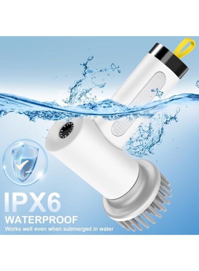 SYOSI Electric Spin Scrubber, Cordless Rechargeable Electric Cleaning Brush with 3 Replaceable Brush Heads, Handheld Power Shower Scrubber for Bathroom Kitchen Tub Tile Wall Floor Sink Window - Image 5
