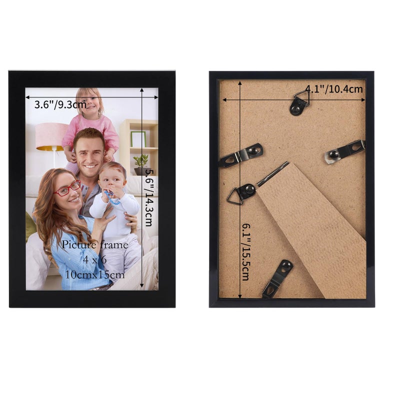 جيفت جاردن GiftGarden 4x6 إطار الصورة الأسود 4 من 6 إطار صور رفيع لعرض الجدار المنضة - Image 2