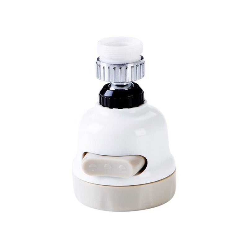 360 Degree Rotating WaterSaving Sprinkler Faucet Aerator 3Gear Adjustable Head Nozzle SplashProof Filter Extender Sprayer for Kitchen Bathroom by Smart Quality  - Image 1