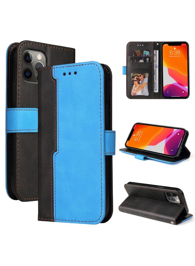 Zaboon Case For iPhone 12 / 12 Pro Business Stitching-Color Horizontal Flip PU Leather Case with Holder & Card Slots & Photo Frame - Image 1