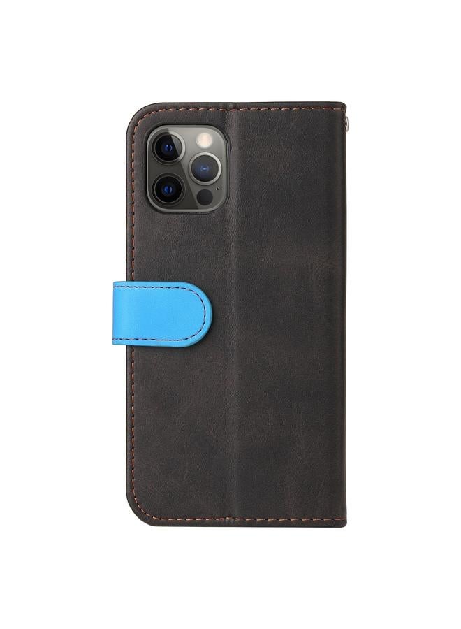 Zaboon Case For iPhone 12 / 12 Pro Business Stitching-Color Horizontal Flip PU Leather Case with Holder & Card Slots & Photo Frame - Image 3