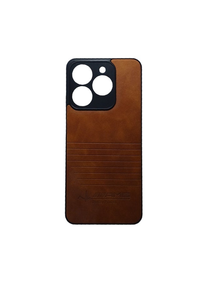 Phone Back Cover leather for Realme Note 60 brown