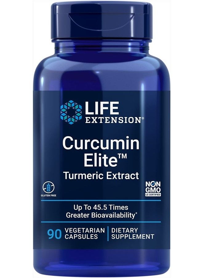 Life Extension - Curcumin Elite Turmeric Extract, 90 Veg Capsules - Image 1