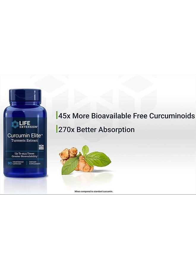 Life Extension - Curcumin Elite Turmeric Extract, 90 Veg Capsules - Image 1
