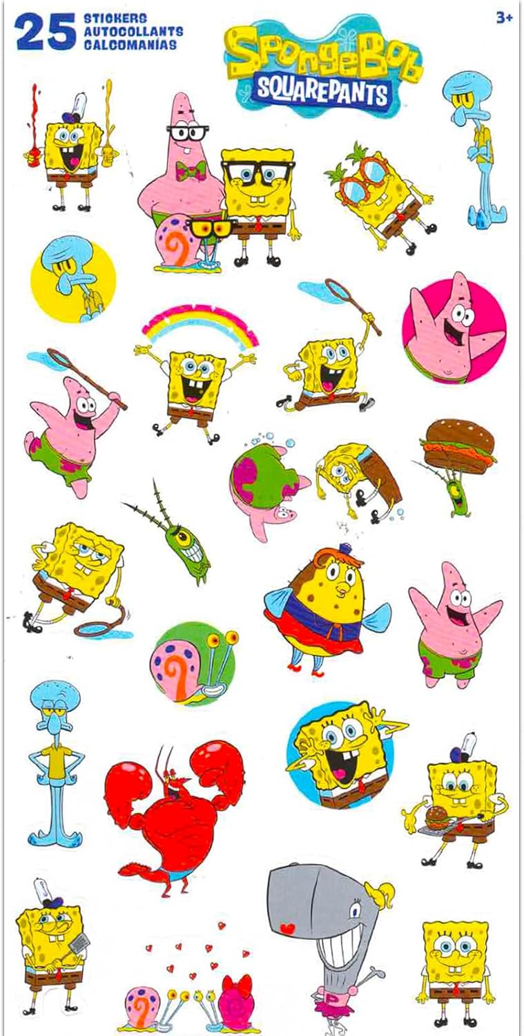 Spongebob Squarepants طقم غطاء سرير سبونجبوب مزدوج للأطفال - حزمة مع غطاء سرير مبطن لسرير كامل بالإضافة إلى ملصقات، وأكثر | طقم سرير سبونجبوب مزدوج للأولاد والبنات - Image 5