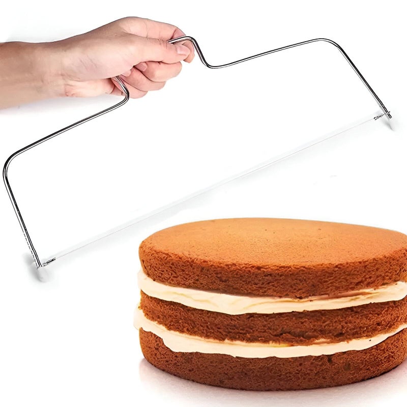 Wire Cake Cutter - Stainless Steel Bread Leveler for Even Slicing, Adjustable Cake Leveler with Durable Wire, Essential Kitchen Tool for Perfect Cake Layers and Baking Precision (1PCS) - Image 1