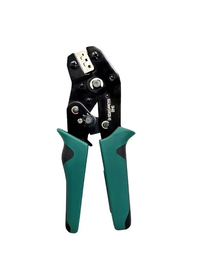 Green Handle Ratchet Crimping Pliers Multi Functional Electrical Wiring Tool - Image 1