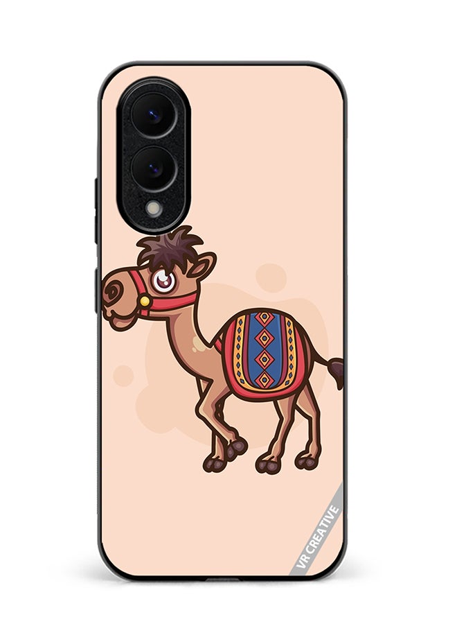 VR CREATIVE Protective Case Cover For Samsung Galaxy S25 Edge Cartoon Camel Design Multicolour