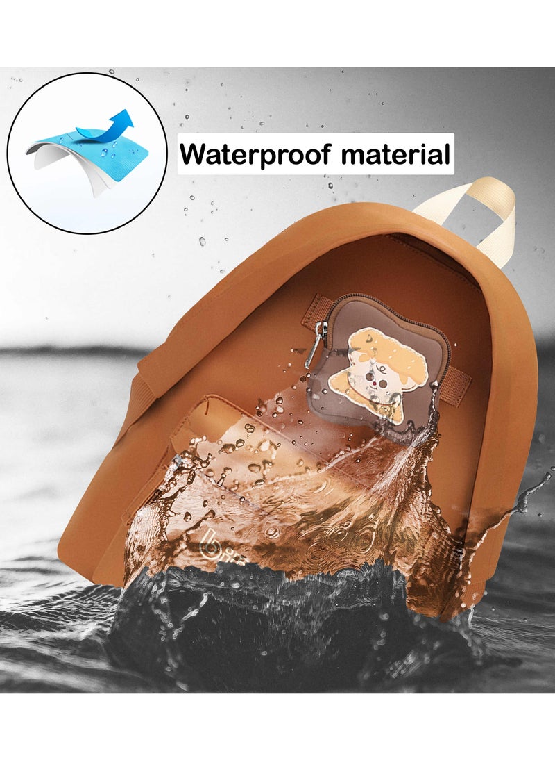 Binnes Premium 14-inch Kids Backpack Light Weight Water Resistant Multifunctional School Backpack for Girls and Boys, BNS6015, Chocolate - Image 4