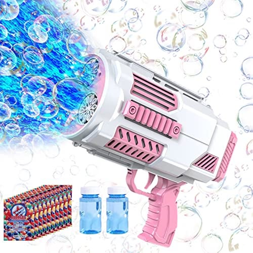 BOMOCO Bubble Machine Automatic Bubble Gun Summer Beach Bubbles Blower Outdoor Kids Toys for Boy Girl Age 3 4 5 6 7 8 9 10 11 12 Year Old Birthday Wedding Party Christmas FavorsNo Dip - Image 1