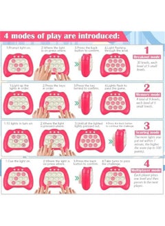 MOXO Game Fidget Toys for Kids Quick Push Electronic Light Up Games Deression Breakthrough Puzzle Game hine for Adults Stress Anxiety  Pink  - Image 4